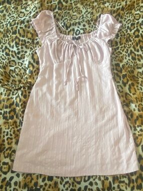 Cute Milkmaid Style Light Pink Dress